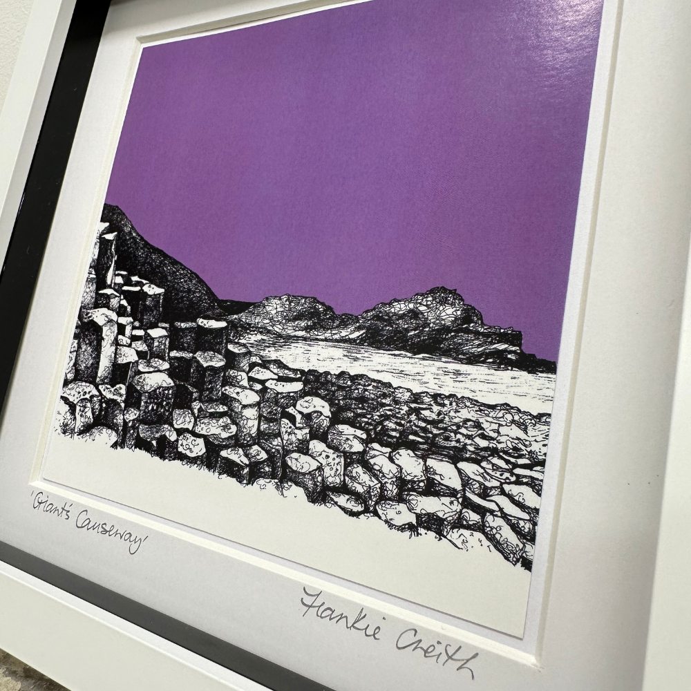 Giant's Causeway Box Framed Print detailed side view