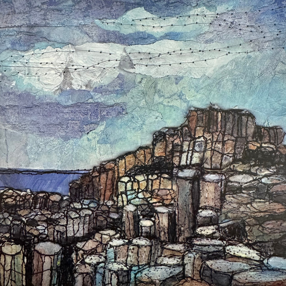 Giant's Causeway Stones Box Framed Print detailed view