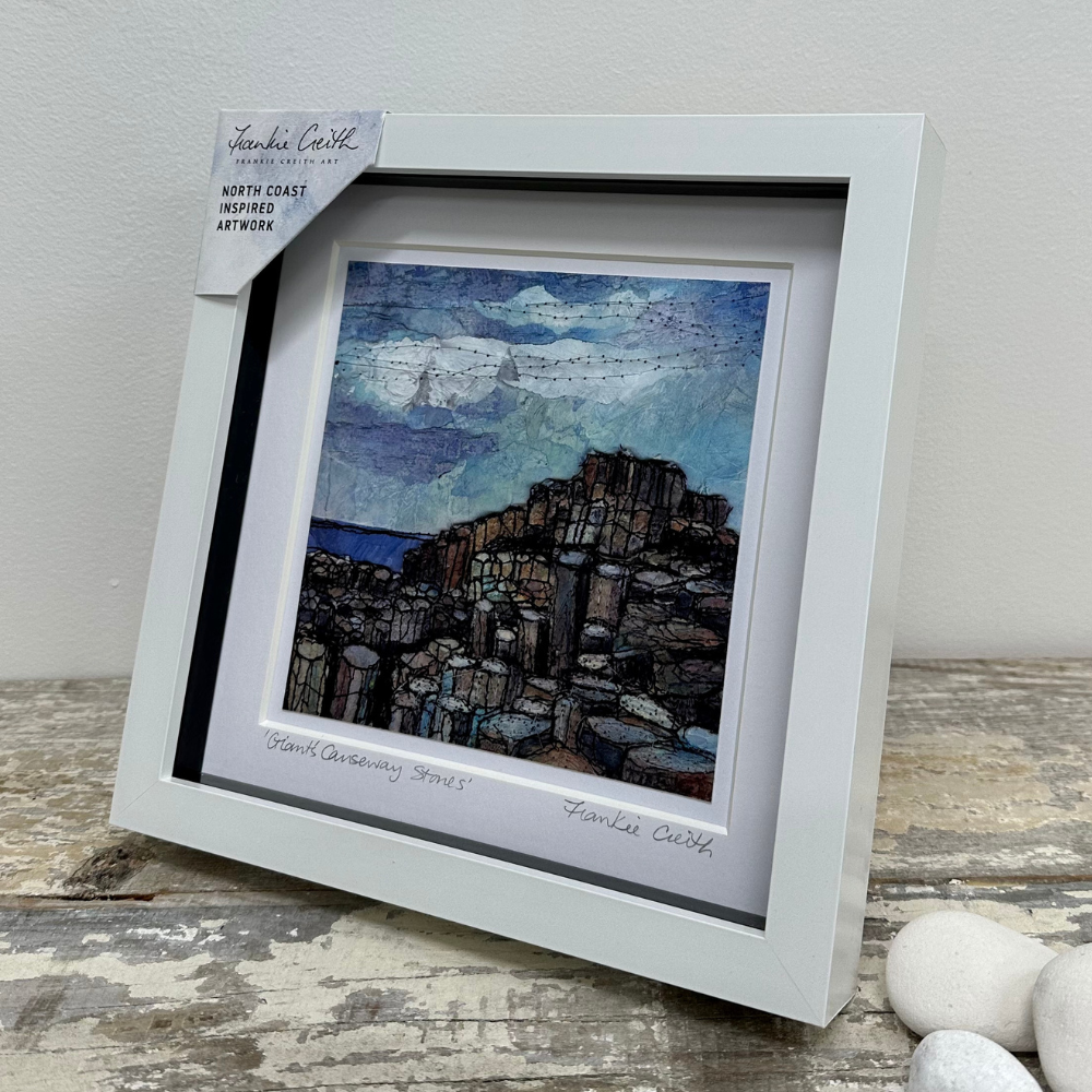 Giant's Causeway Stones Box Framed Print side view