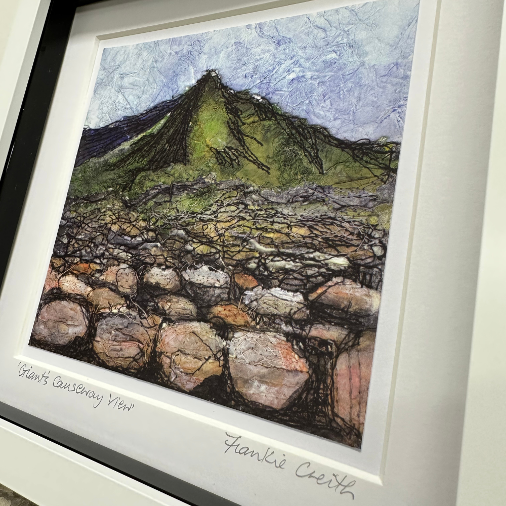 Giant's Causeway View Box Framed Print detailed side view