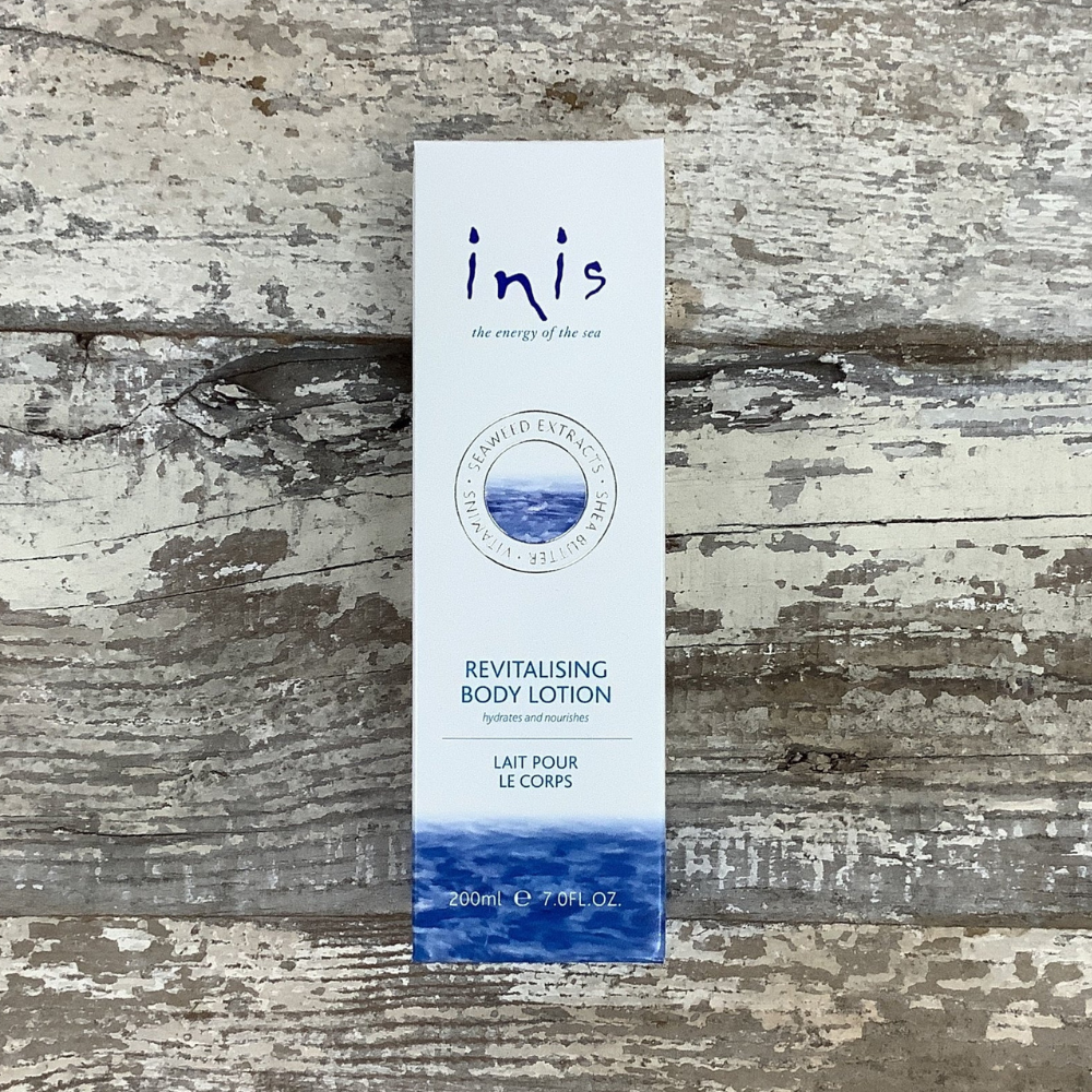 Inis Revitalising Body Lotion Box stockist Frankie Creith Art