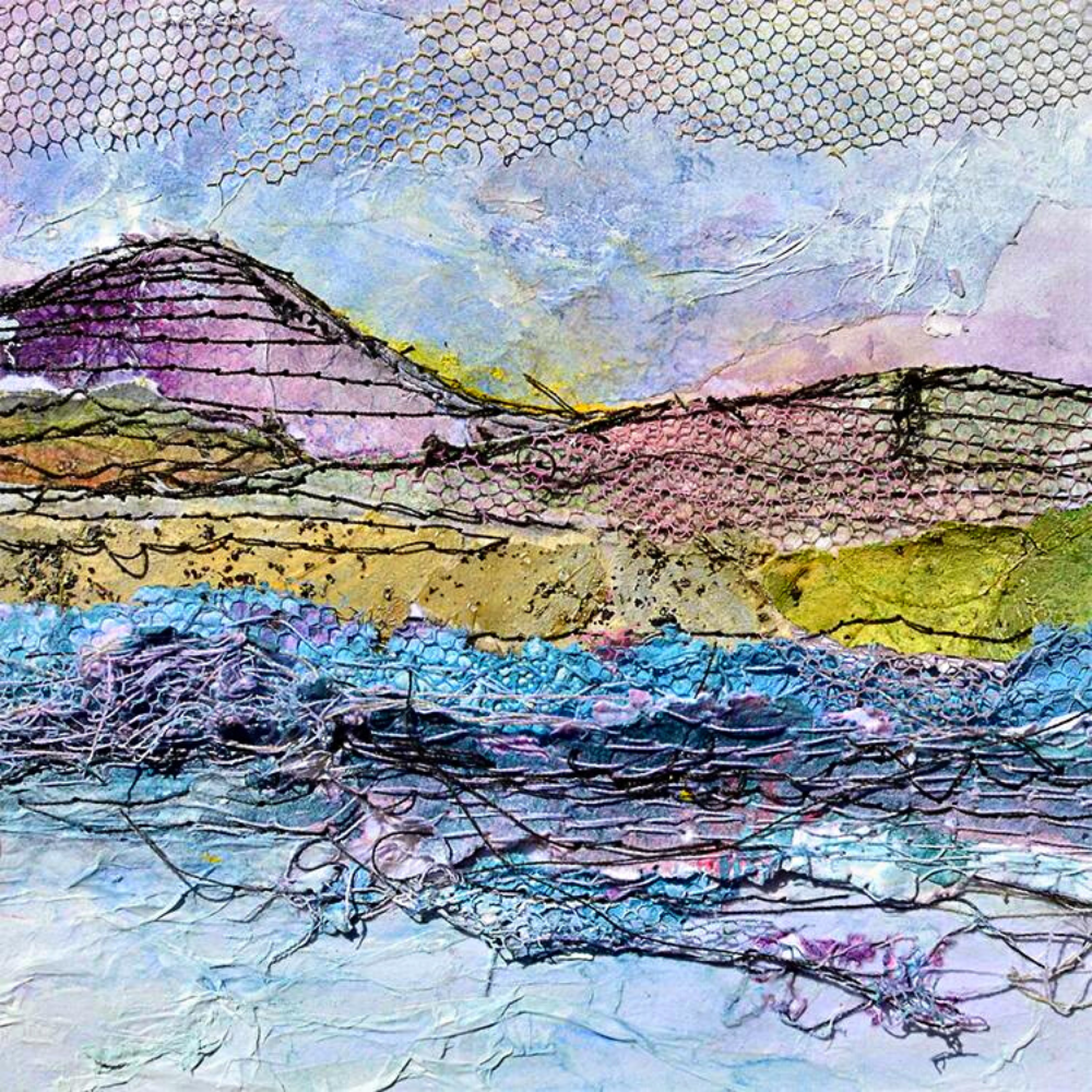 Irish Landscape River Box Framed Print detailed view