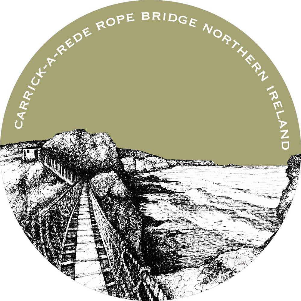 North Coast Illustrations Carrick-a-Rede Coaster