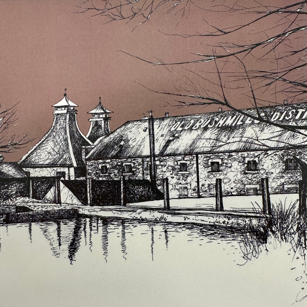 Old Bushmills Distillery Box Framed Print detailed view