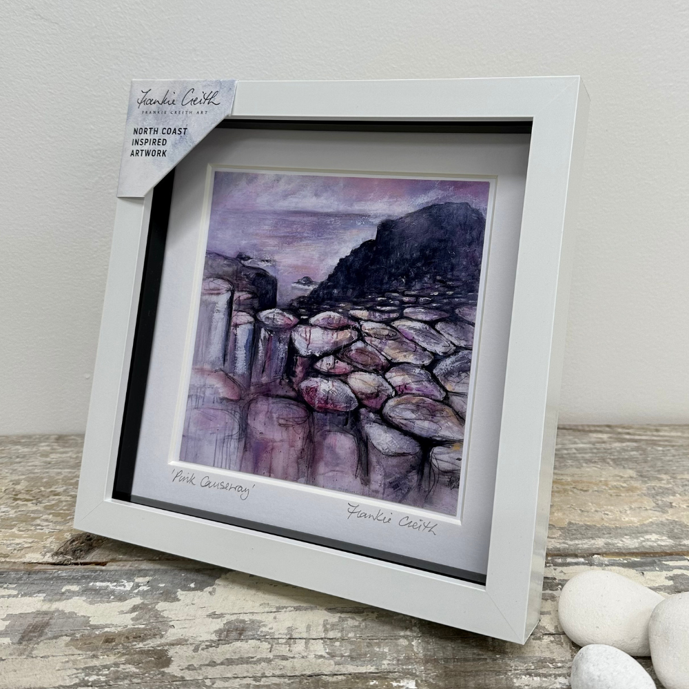 Pink Causeway Box Framed Print side view