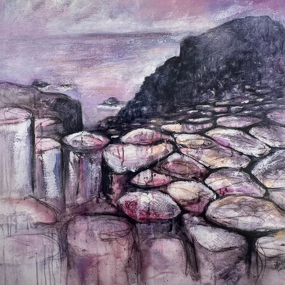 Pink Causeway Box Framed Print detailed view