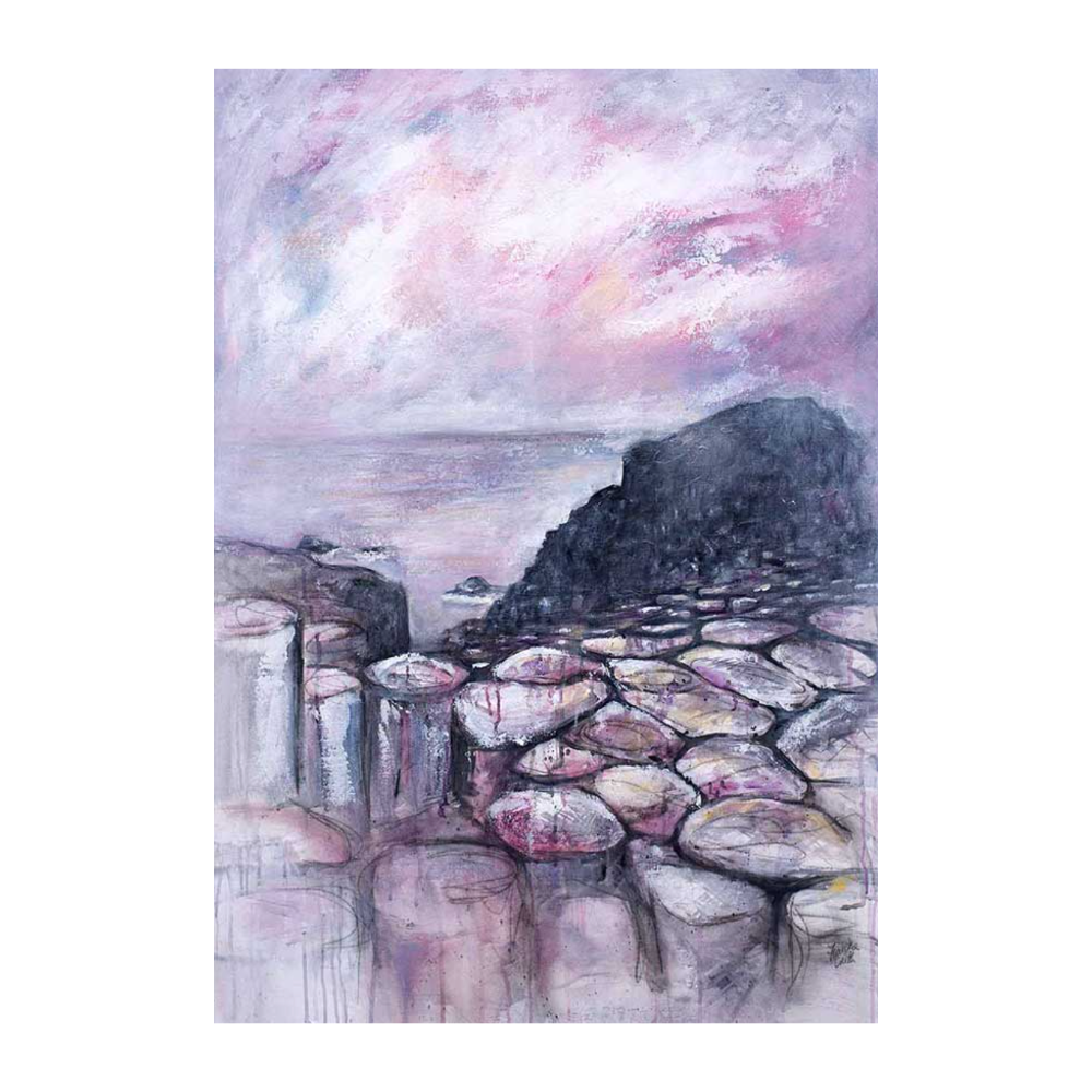 Pink Causeway Original Artwork by Frankie Creith