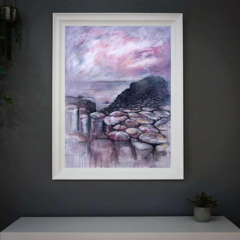 Pink Causeway Original Artwork by Frankie Creith