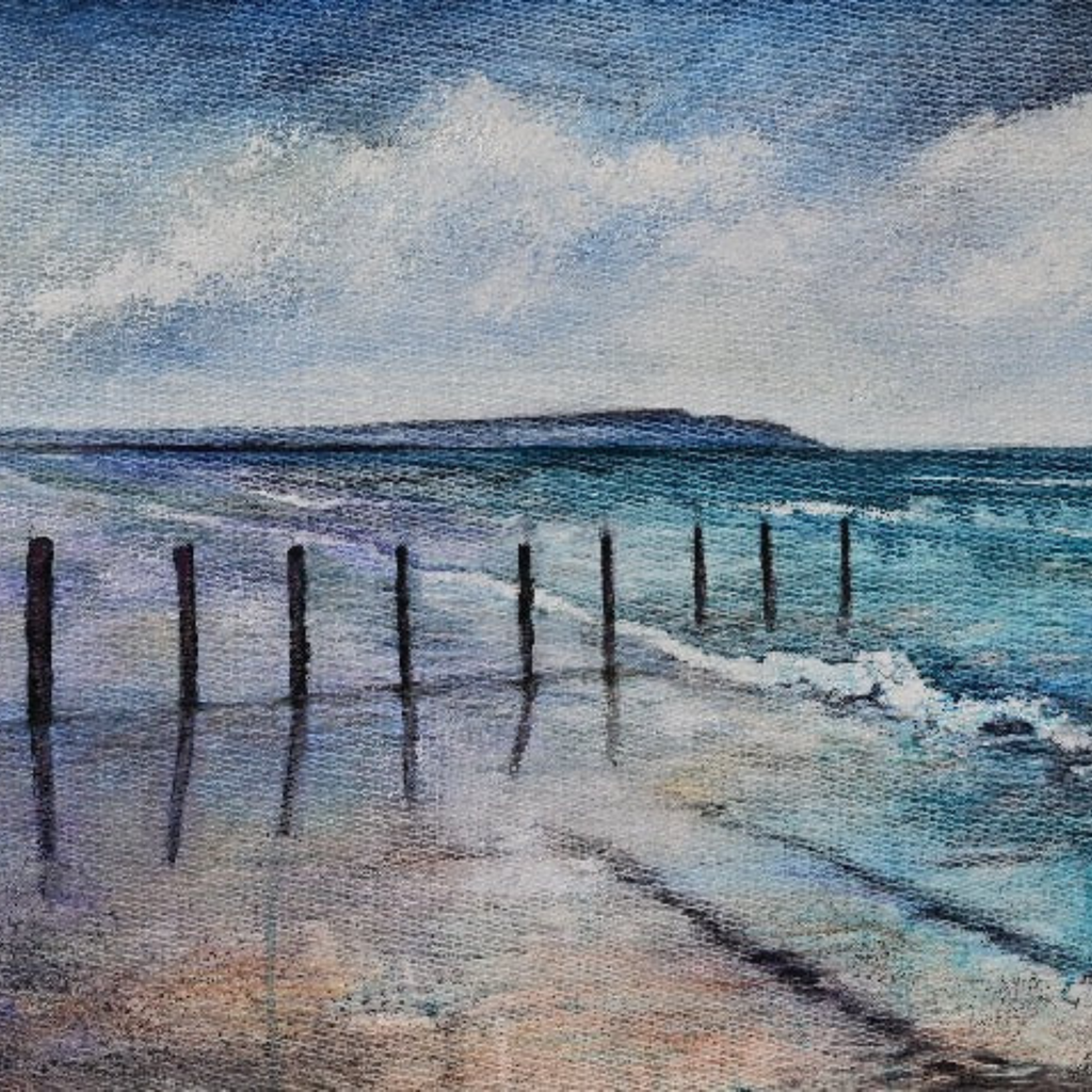 Portstewart Strand Wax Hurricane Lantern print