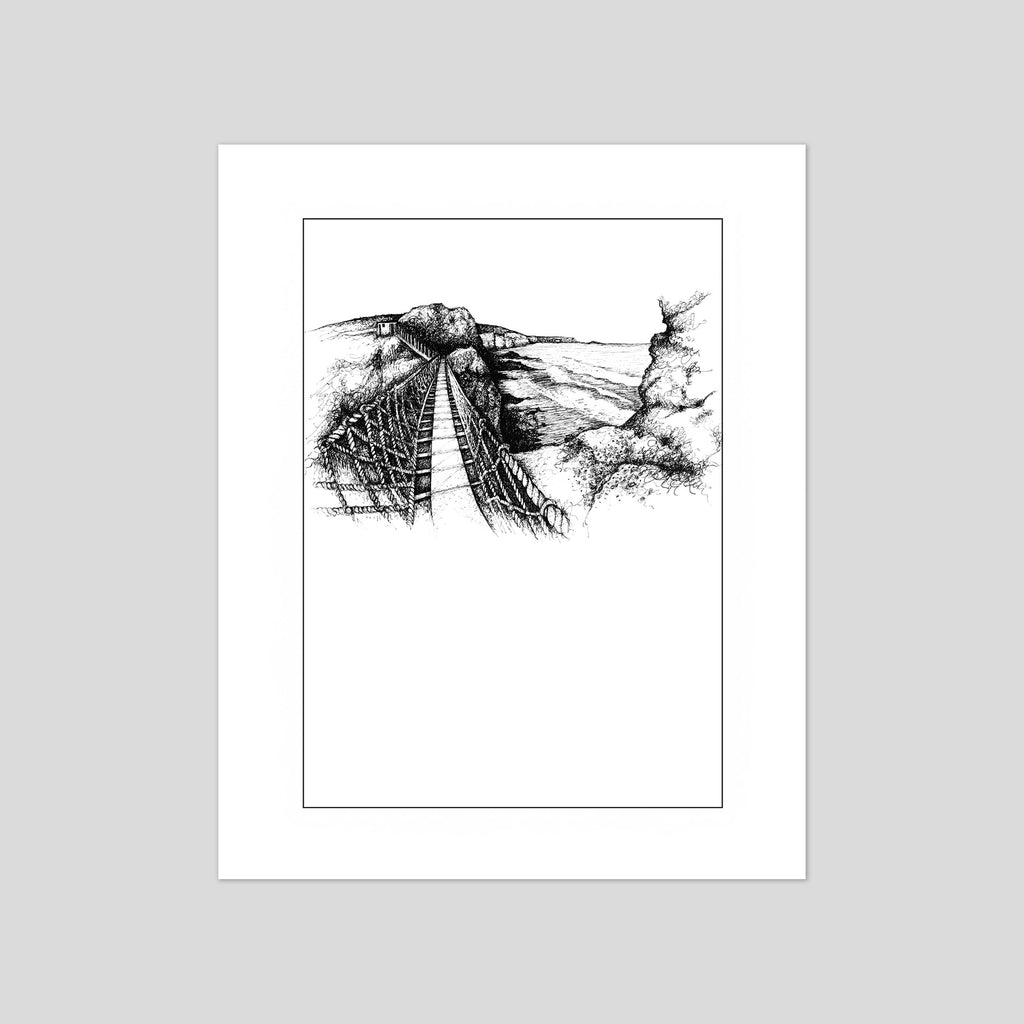 Carrick-a-Rede Rope Bridge print by Frankie Creith