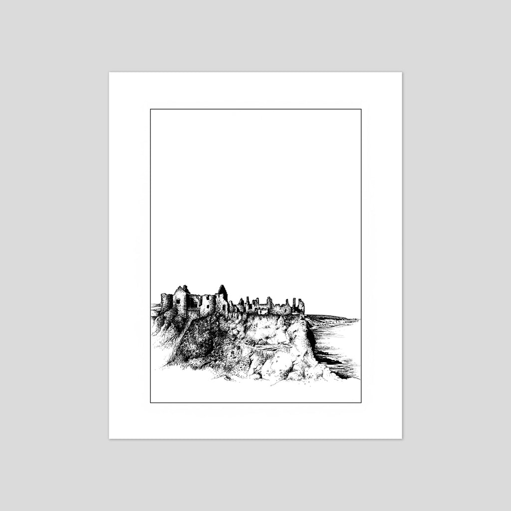 'DUNLUCE CASTLE' Dunluce Castle pen and Ink giclée print portrait