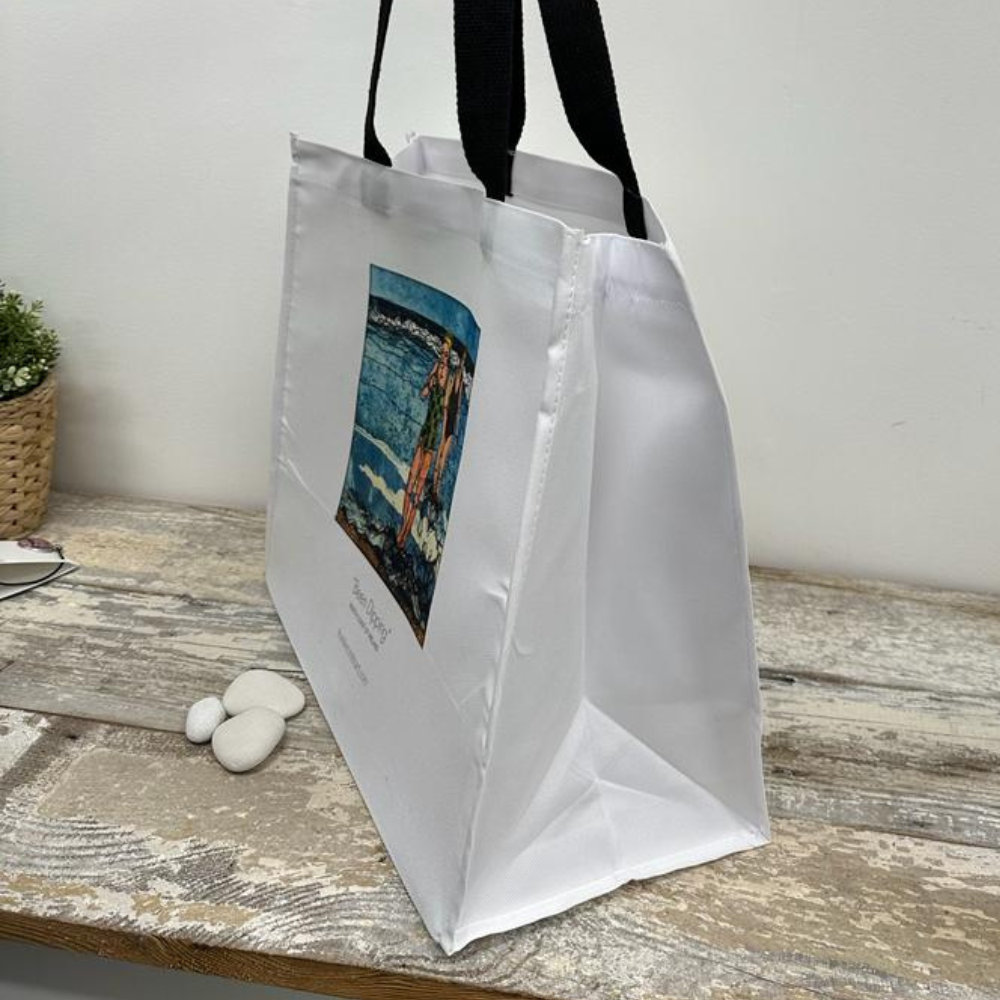 Sea Swimmers One - Been Dipping Tote Bag by Frankie Creith side view