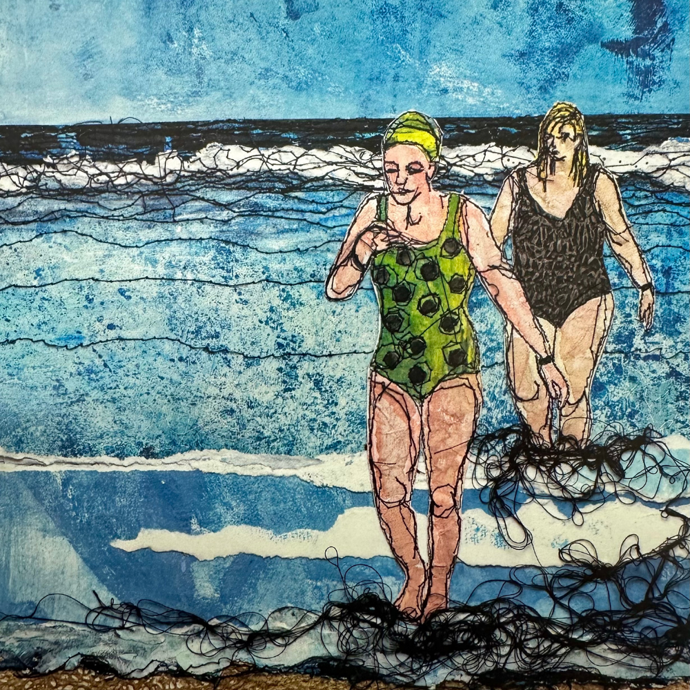 Sea Swimmers One Box Framed Print detailed view